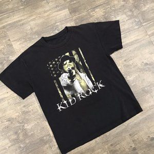 Kid Rock American‎ Badass Shirt Rare Flag Gun Rock NO SIZE TAG Y2K